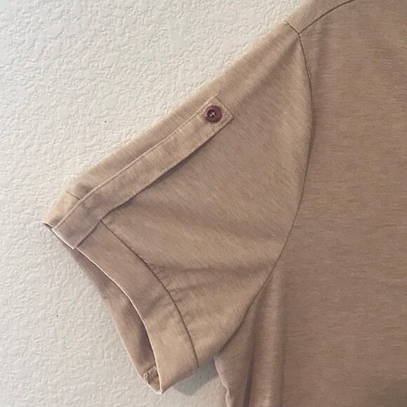 2 -  Women's Casual Crew Neck Short Sleeve Summer Blouses ( Rust and Khaki - XL) - Picture 14 of 16